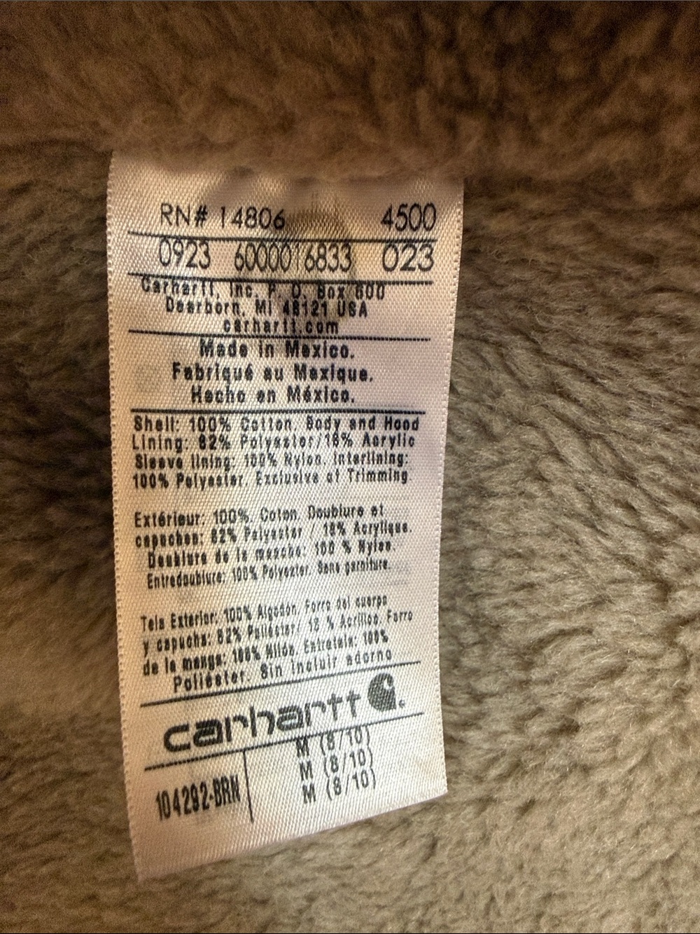 Carhartt Caramel Brown Hooded Work Jacket - Women’s - Picture 4 of 7